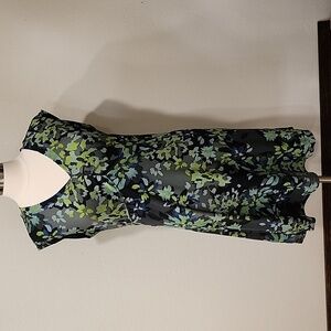 REI Northway Floral Sleeveless A Line Knit Empire Waist Dress Size Medium
